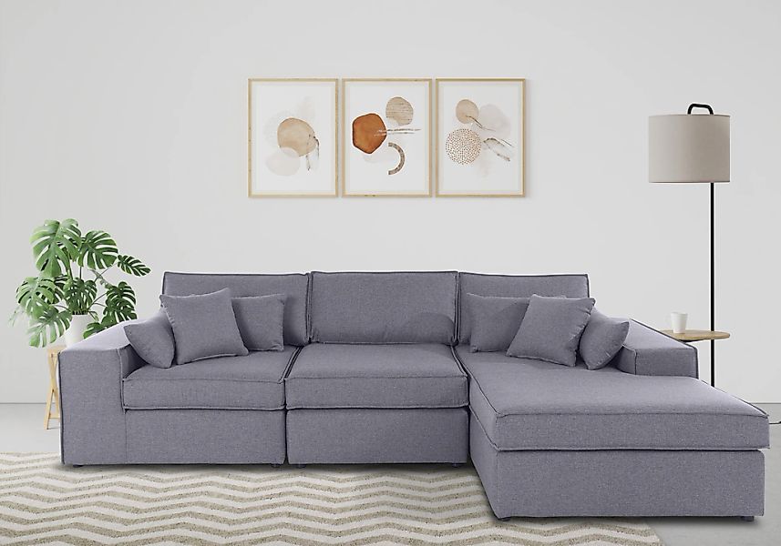 OTTO home Ecksofa "Florid L-Form" 3 Teile, bestehend aus Modulen, viele Bez günstig online kaufen