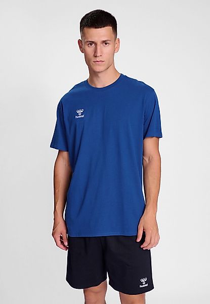 hummel T-Shirt Rundhalsausschnitt gesticktes Logo Regular günstig online kaufen
