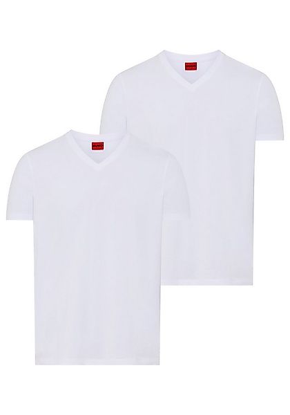 HUGO T-Shirt HUGO-V (Packung, 2er) V-Ausschnitt, Slim-Fit, HUGO Logo-Print günstig online kaufen