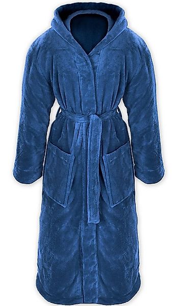 Gräfenstayn Unisex-Bademantel Kuschelfleece Bademantel Kapuze Flanell Fleec günstig online kaufen