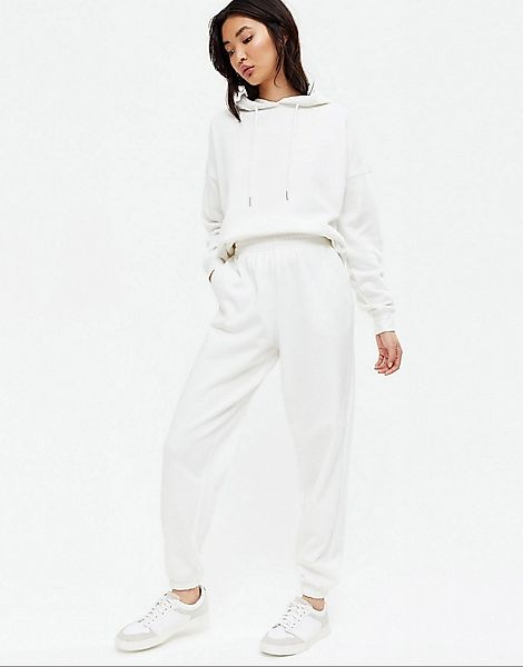 New Look – Oversize-Jogginghose in Weiß günstig online kaufen