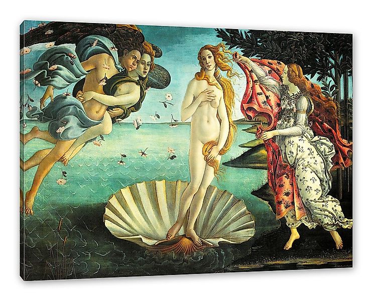 Pixxprint Leinwandbild Sandro Botticelli - Die Geburt der Venus, Sandro Bot günstig online kaufen