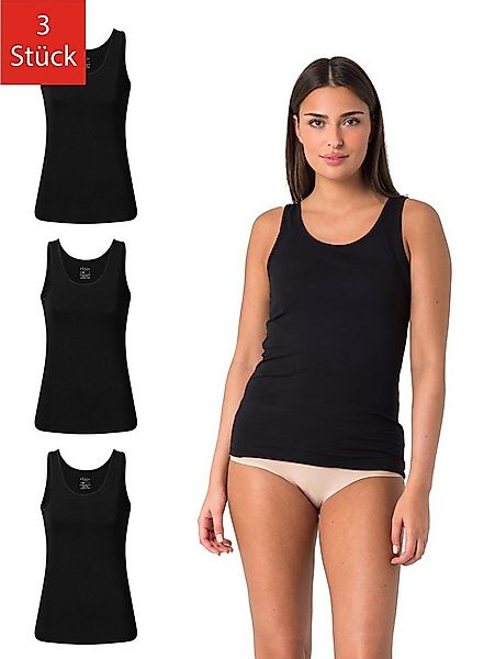 Elsie Unterhemd Tank Top - Tanktop aus 95% Baumwolle mit Stretch in Weiss u günstig online kaufen