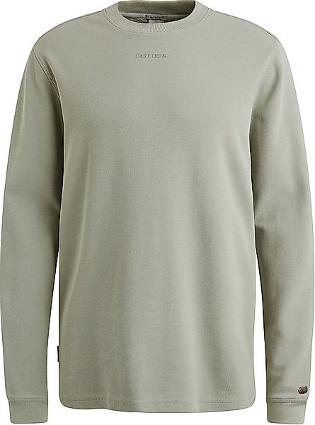 Cast Iron Longsleeve T-Shirt Waffle Hellgrün - Größe S günstig online kaufen