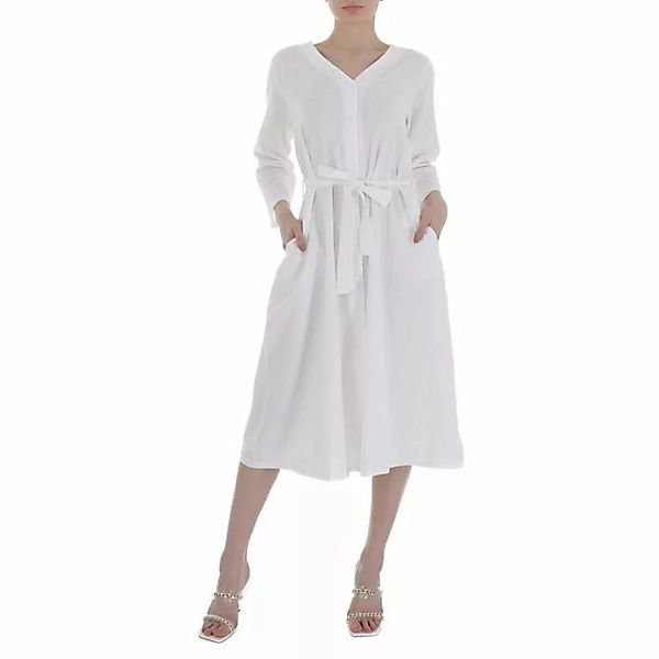 Ital-Design Sommerkleid Damen Freizeit Sommerkleid in Weiß günstig online kaufen