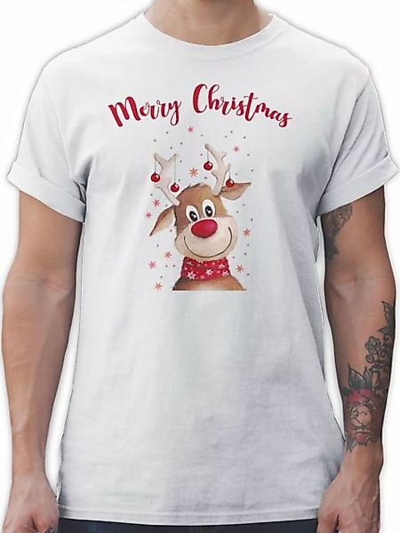 Shirtracer T-Shirt Merry Christmas Rentier Weihachten Kleidung günstig online kaufen
