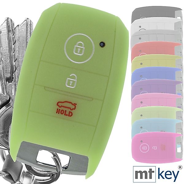 mt-key Schlüsseltasche Autoschlüssel Silikon Schutzhülle fluoreszierend günstig online kaufen