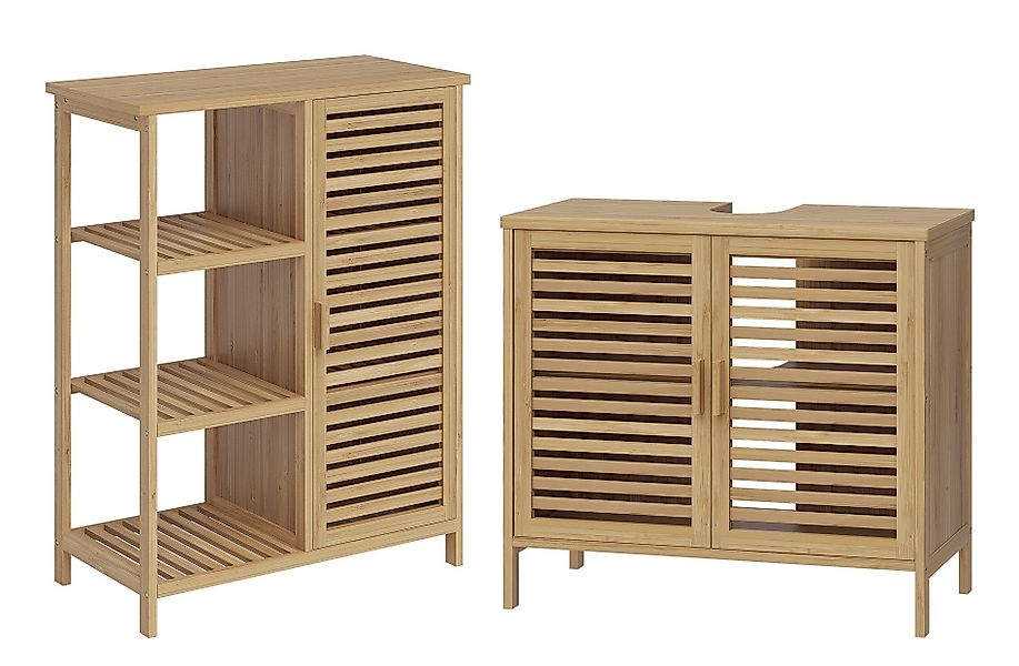 Bellamio Badmöbel-Set Newa, (2er-Set, 1x Waschbeckenunterschrank, günstig online kaufen