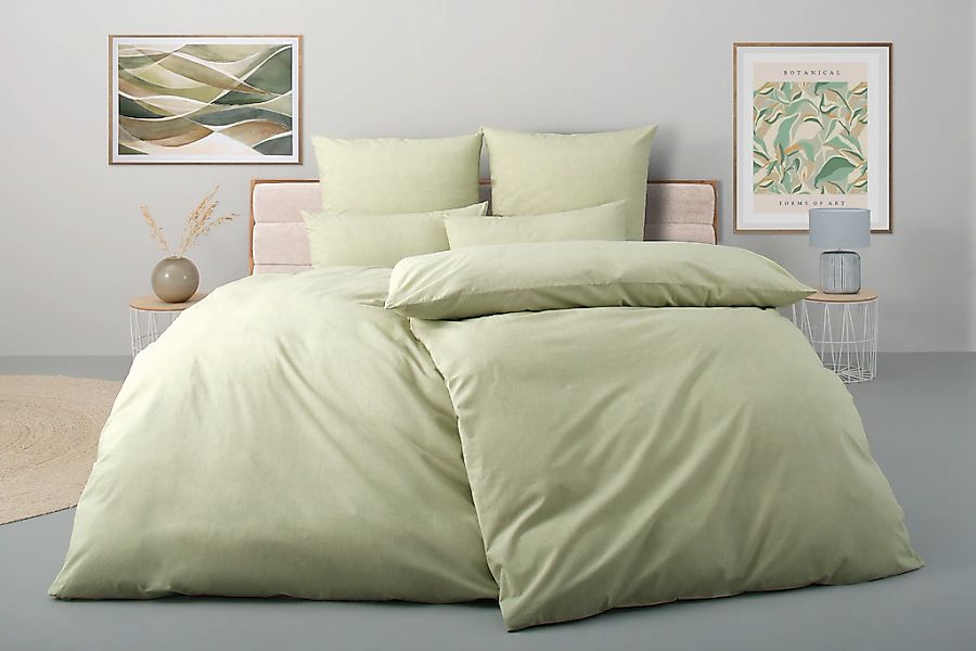 OTTO home Bettwäsche "Melli" 2 Stk. tlg. Bettwäsche aus Baumwolle, Leinen-L günstig online kaufen