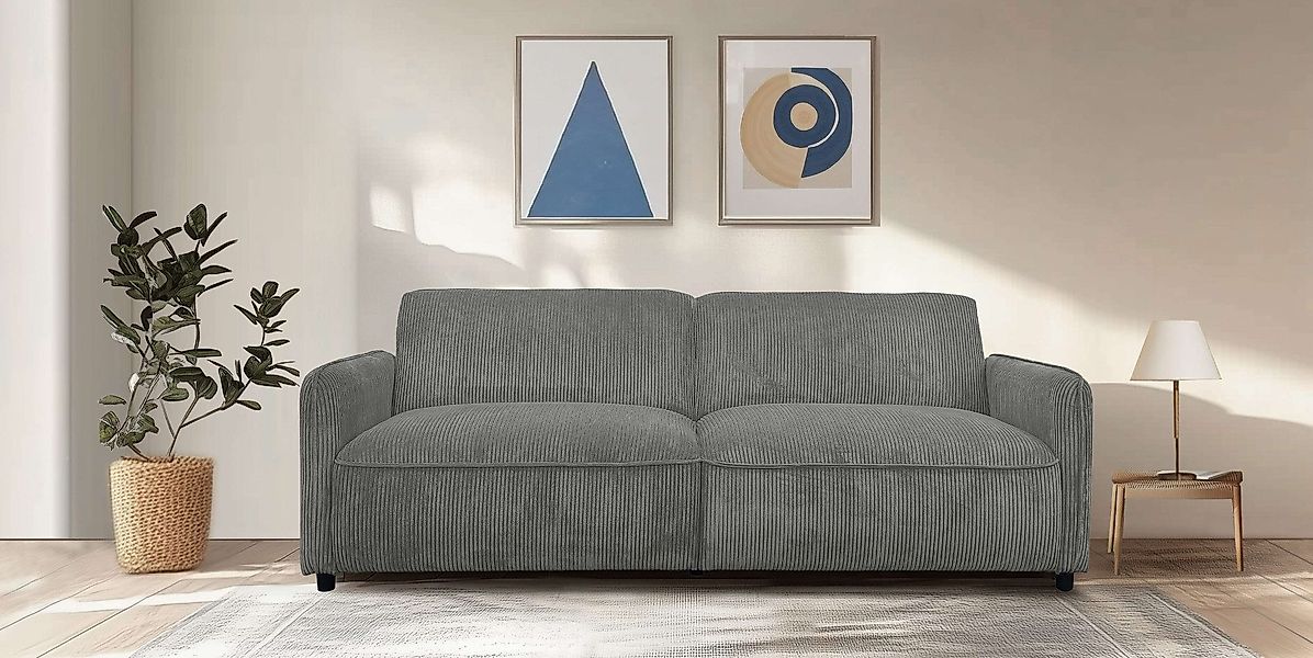 Dorel Home 3-Sitzer Allie Curved Schlafsofa günstig online kaufen