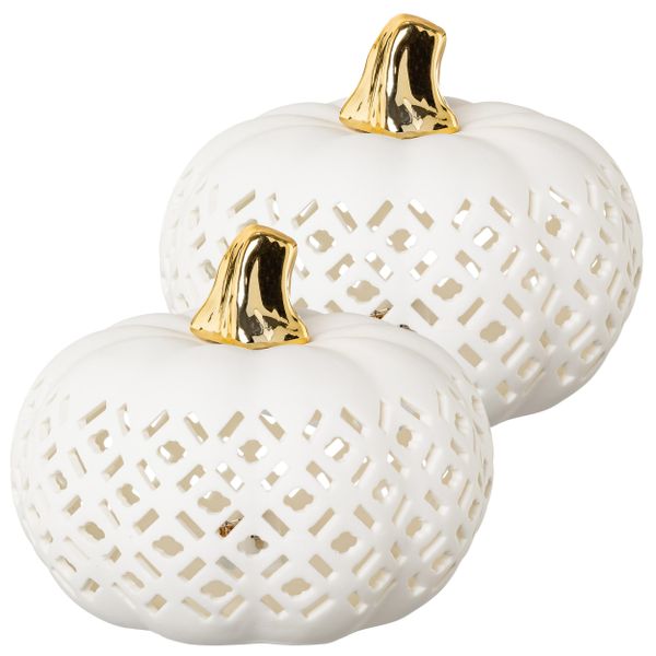 Creativ home LED-Dekofigur Kürbis (2 St), günstig online kaufen