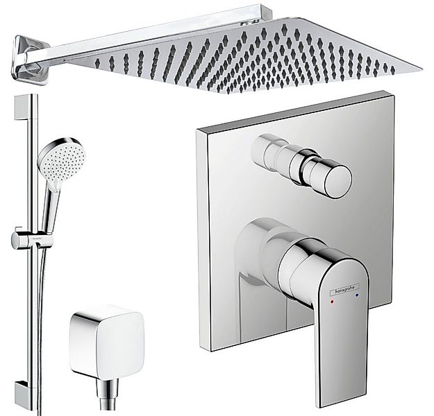 Hansgrohe und Jowi Duscharmatur Vernis Shape Unterputz Duschsystem mit Kopf günstig online kaufen