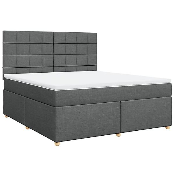 vidaXL Boxspringbett mit Matratze Dunkelgrau 180x200 cm Stoff 3293660 günstig online kaufen