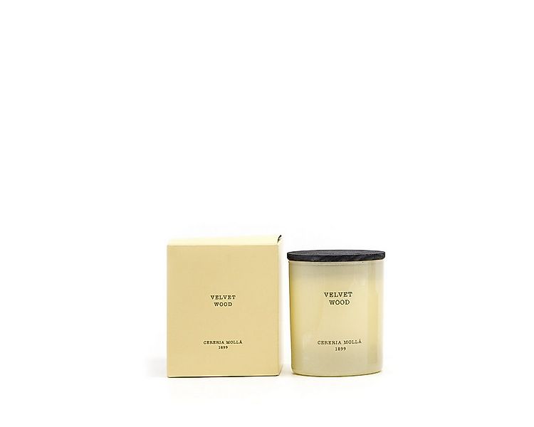 Asphald Duftkerze Cereria Molla 1899 Velvet Wood Premium Duftkerze (1 Glas) günstig online kaufen