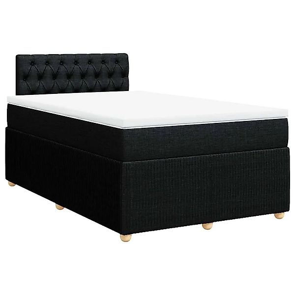 vidaXL Boxspringbett mit Matratze Schwarz 120x200 cm Stoff 3287432 günstig online kaufen