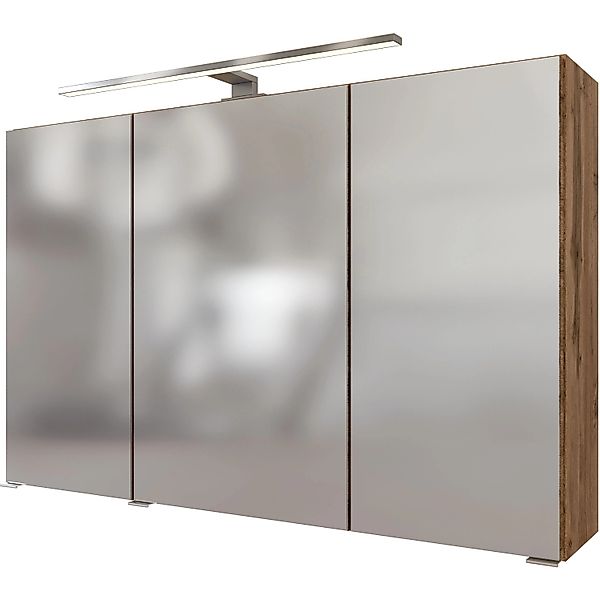 Held Möbel 3D-Spiegelschrank Ferrara 100 cm Wotaneiche günstig online kaufen