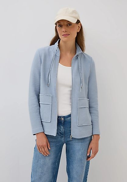 Cecil Sweatjacke, im Ottoman-Look und Stehkragen, Struktur-Optik günstig online kaufen