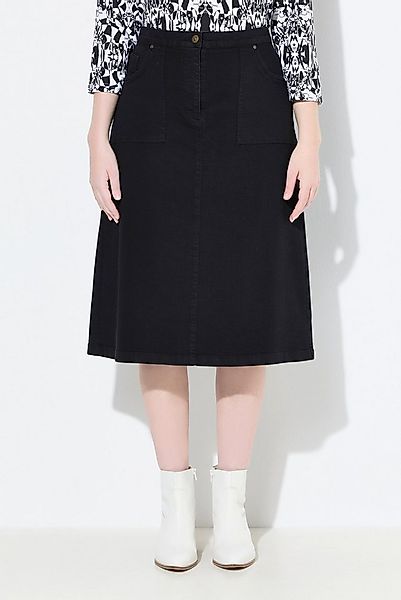 Ulla Popken Jeansrock Jeansrock A-Linie Taschen Stretchkomfort günstig online kaufen