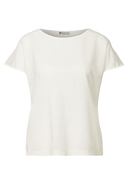 STREET ONE T-Shirt mit Spitzendetail günstig online kaufen