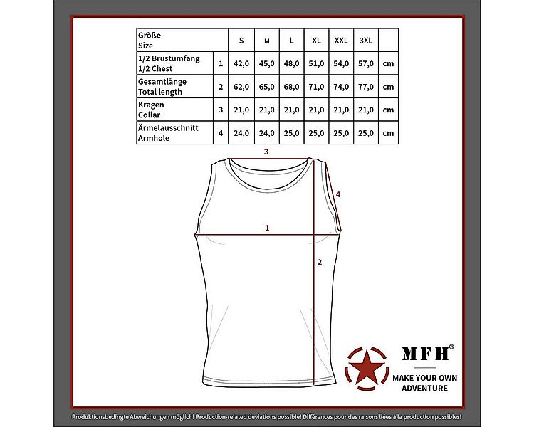 MFH Muskelshirt US Tank-Top Herren Muskelshirt 170 g/m² (1-tlg) günstig online kaufen