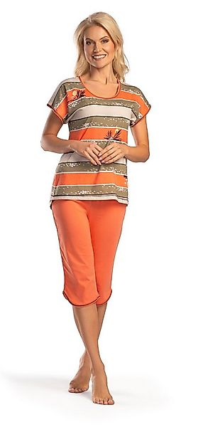 Consult-Tex Capri-Pyjama Damen Capri Pyjama Schlafanzug DF801 (Spar-Set, 1 günstig online kaufen