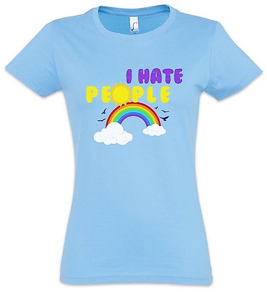 Urban Backwoods Print-Shirt I Hate People Rainbow Damen T-Shirt Misantroph günstig online kaufen