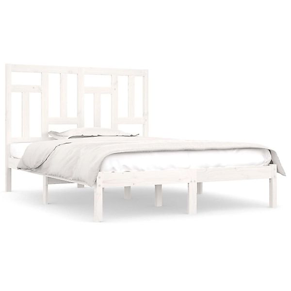 vidaXL Massivholzbett Weiß Kiefer 200x200 cm1156874 günstig online kaufen