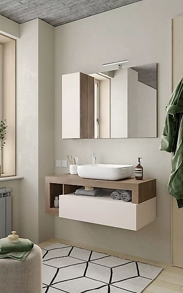 welltime Badmöbel-Set "Hamburg, Badezimmerset 2tlg. Breite 110 cm, Badmöbel günstig online kaufen