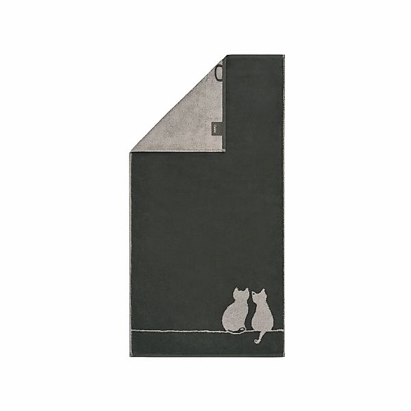 Cawö Handtücher CUTE CATS EDITION You & Me 6263 - Farbe: basalt/platin - 77 günstig online kaufen