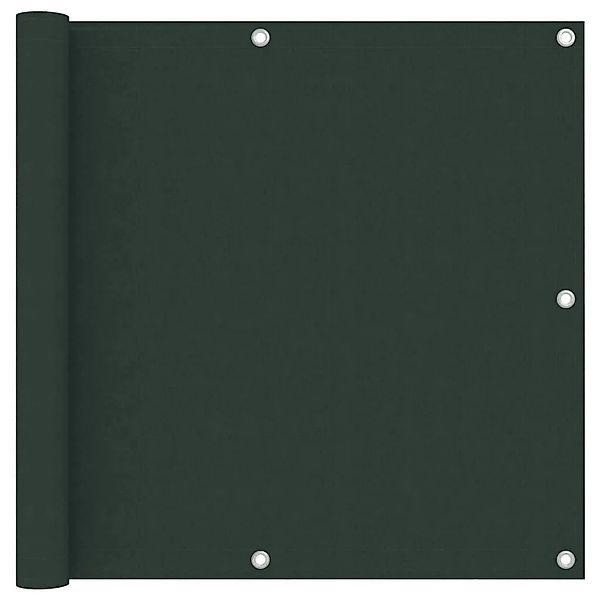 vidaXL Balkon-Sichtschutz Dunkelgrün 90x400 cm Oxford-Gewebe 135001 günstig online kaufen