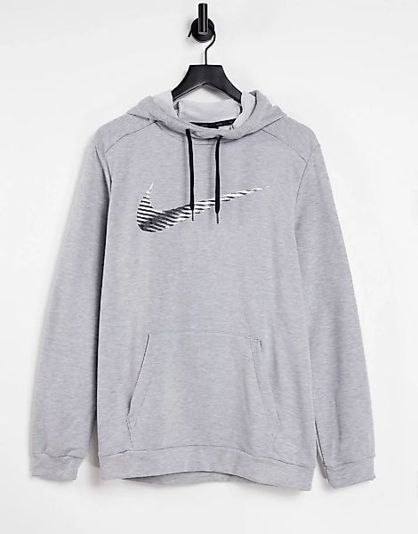 Nike – Dri-Fit – Kapuzenpullover in Grau günstig online kaufen