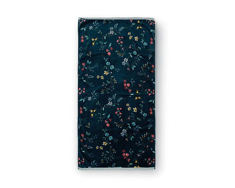 PiP Studio Gästehandtuch Les Fleurs Gästehandtuch dark blue 30x50cm (1 Stüc günstig online kaufen