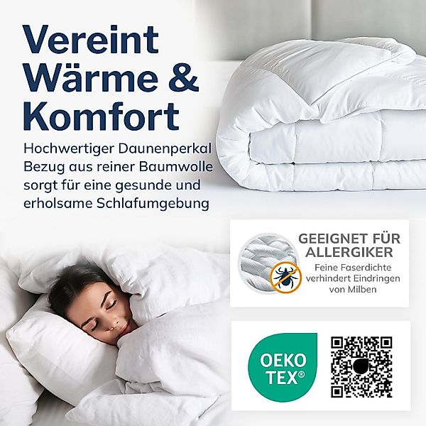CALMONT Federbettdecke 135x200 mit Daunen, Decke günstig online kaufen