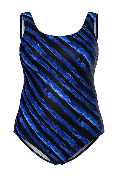 Ulla Popken Badeanzug Badeanzug Pinselstrichmuster ohne Softcups günstig online kaufen