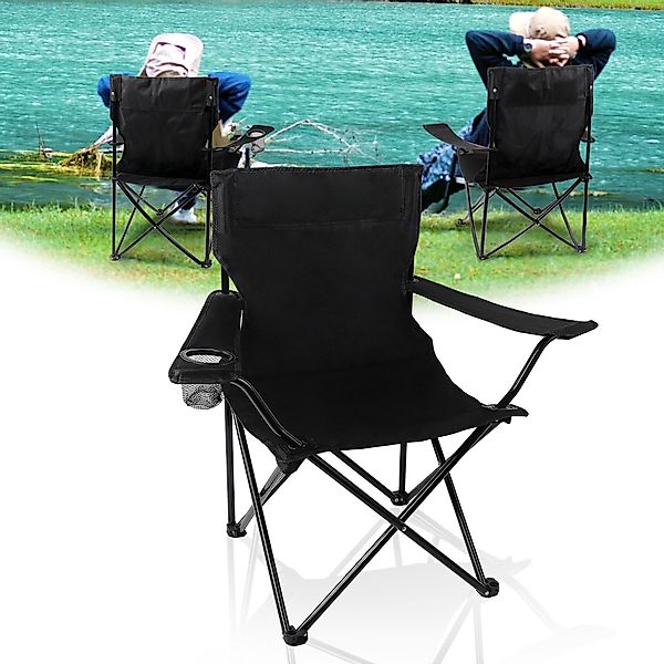 CALIYO Campingstuhl Faltstuhl mit Getränkehalter & günstig online kaufen
