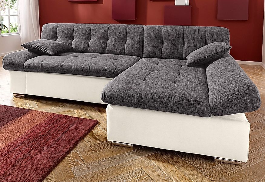 TRENDMANUFAKTUR Ecksofa »Reggae, modern und bequem, aktueller Materialmix, günstig online kaufen
