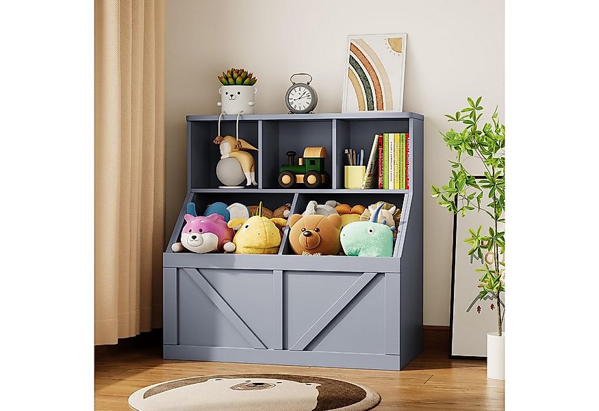 GarveeMore Kinderregal Bücherregal Kinder Spielzeugregal 90x42x92cm günstig online kaufen