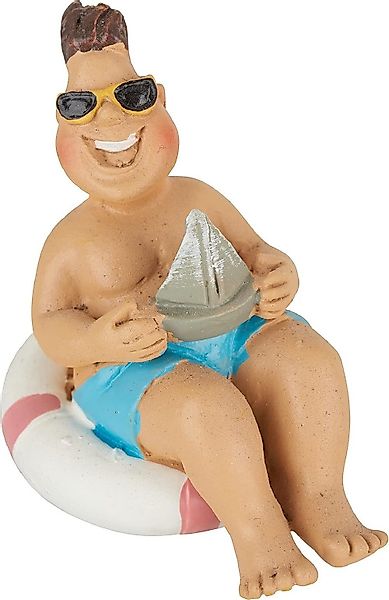 HobbyFun Dekofigur Bade Urlauber / Liegestuhl günstig online kaufen