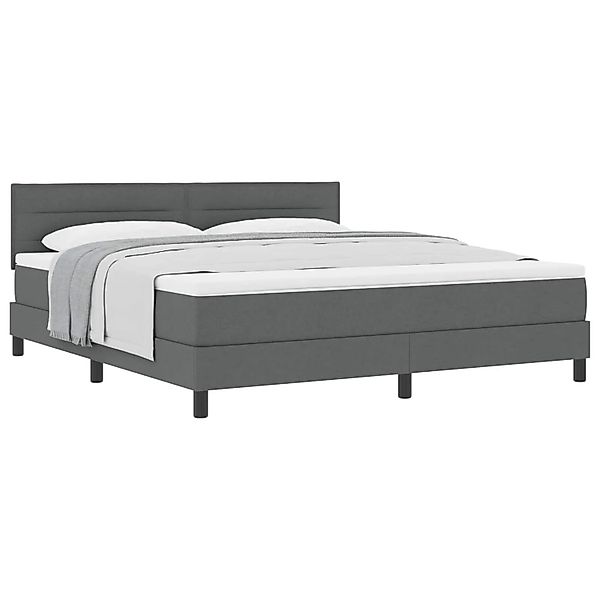 vidaXL Boxspringbett mit Matratze Dunkelgrau 180 x 200 cm Stoff 3338630 günstig online kaufen