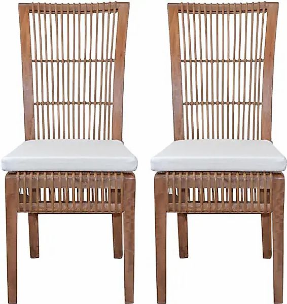 Home affaire Rattanstuhl, Handarbeit aus Rattan (2er-Set) günstig online kaufen