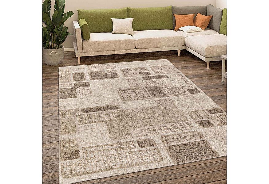 TaCa Home Teppich Moderner Designer Teppich Retro, rechteckig, Höhe: 13 mm, günstig online kaufen