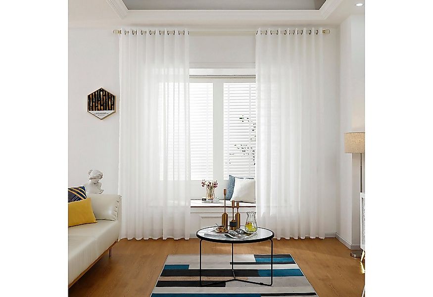 BYSURE Vorhang (2 St), Ösen, halbtransparent, Voile transparente Gardine günstig online kaufen
