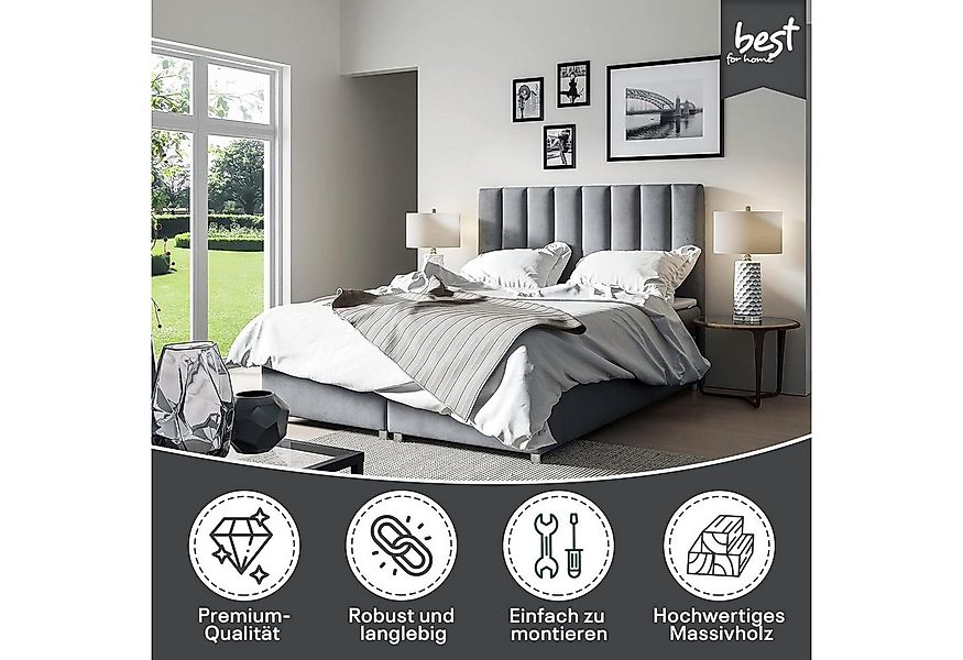 Best for Home Boxspringbett Trinity K-10 mit Stauraum, Bonellmatratze & Kom günstig online kaufen