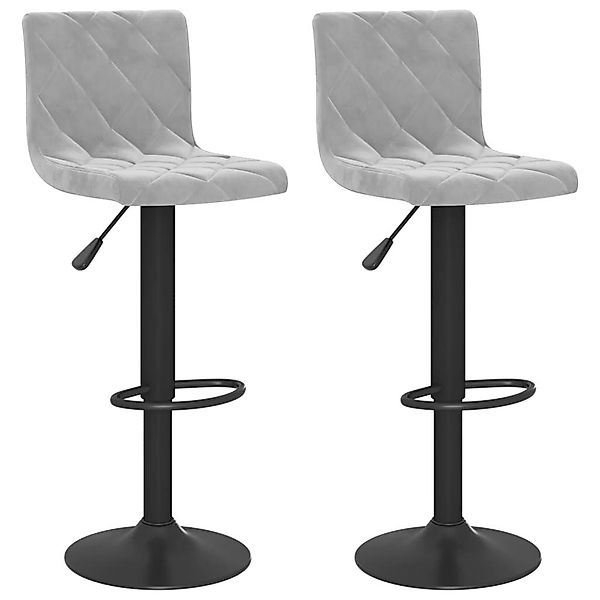 vidaXL Barhocker Barhocker 2 Stk. Hellgrau günstig online kaufen