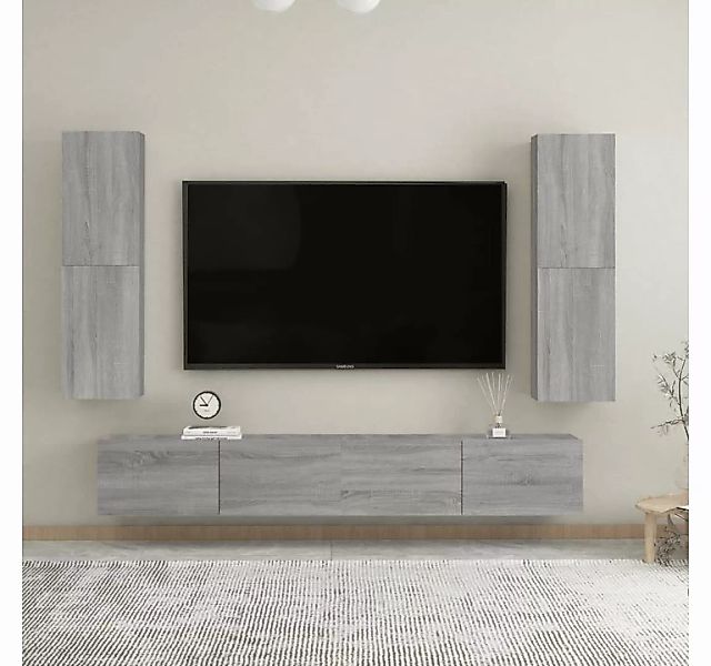 furnicato TV-Schrank TV-Wandschränke 2 Stk. Grau Sonoma 30,5x30x110 cm günstig online kaufen