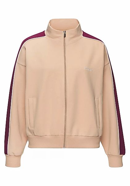 s.Oliver Sweatjacke, mit Reißverschluss und Kontrast Einsätzen, Loungewear günstig online kaufen