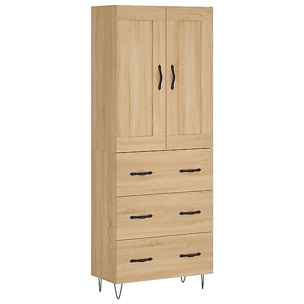 vidaXL Highboard Sonoma-Eiche 69,5x34x180 cm Holzwerkstoff 3199780 günstig online kaufen