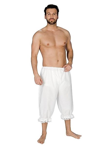 Metamorph Piraten-Kostüm Kniebundhose, Weiße Dreiviertelhose mit gerüschten günstig online kaufen