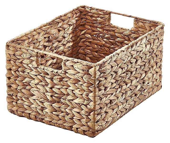 Kobolo Aufbewahrungskorb Regalkorb aus geflochtener Wasserhyazinthe Gr L günstig online kaufen