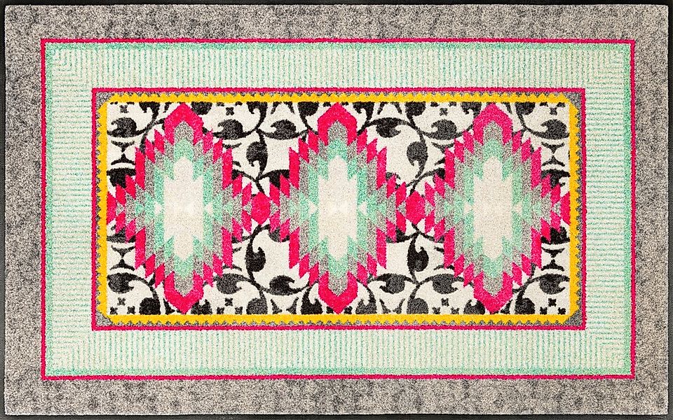 wash+dry by Kleen-Tex Fußmatte "Tribal Pop" rechteckig 7 mm Höhe auch als L günstig online kaufen